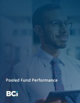 BCI’s 2021 Pooled Fund Performance Report cover showing a smiling man in business clothing.